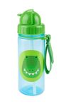Skip Hop Zoo Straw Bottle Silicone Sippy Cup- 13 oz - Crocodile