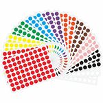 Hylabelest 10mm Coloured Dot Stickers Sticky Labels, 10 Assorted Coloured Circle Stickers, Total Pack of 1400