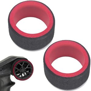 Rc Cars Transmitter Steering Wheel Foam Grip Hand Wheel Sponge for Traxxas TRX4 Slash Tqi Futaba 3PV 4PV 4PLS 4PX 7PX Prc X4 Flysky GT2 GT3 GT5 Radiolink, Sanwa - 2Pcs