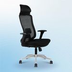 Vergo Icon Premium Mesh Office Chair High Back | Lumbar, 4D Adjustable Armrests, Tilt Lock Mechanism, Aluminum Base Seat Slider | Ergonomic Work from Home, Study Desk Chair, 3 Years Warranty (Black)