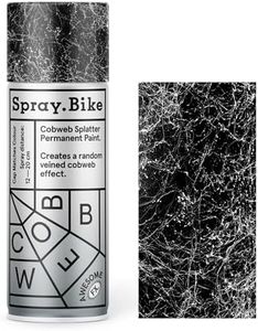 Spray.Bike Cobweb Splatter White 400ml - Matte Finish Spray Paint for Bikes, Helmets, Parts - Unique Cobweb Design - Easy Application, Lasting, Quick-Dry - Use on Steel, Aluminium & Carbon Parts