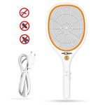 Pick Ur Needs Rechargeable Mosquito Racket/Bat with Cob Light for Mosquito Killing Electric Insect Killer Indoor, Outdoor (Light Orange)