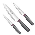 Cartini Godrej Soft Grip Kitchen Knives Set,3 Pc Set, Stainless Steel (AISI 420J2)