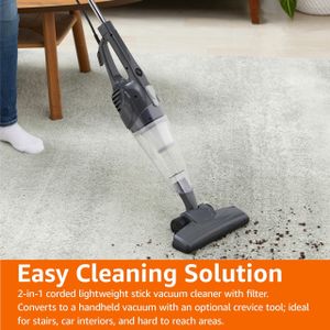 Amazon Basics Upright Vacuum Cleaner – Black