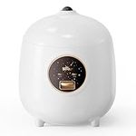 Bear Mini Rice Cooker 2 Cups Uncooked, 1.2L Portable Non-Stick Small Travel Rice Cooker