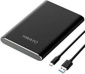 HWAYO 500GB Portable External Hard Drive, USB3.1 Gen 1 Type C Ultra Slim 2.5'' HDD Storage Compatible for PC, Desktop, Laptop, Mac, Xbox One (Black)