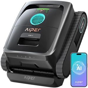 AIPER Scuba V3 AI Vision Cordless Robotic Pool Cleaner, Include Wireless Charging Dock, Smart Waterline Parking & Featherlight Design, Micromesh Multi-Layer Filtration, Grey