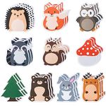 Xqumoi 30 Pack Woodland Animals Sticky Notes, Total 600 Sheets, Cartoon Owl Squirrel Rabbit Shaped Self Sticky Memo Pads for Office School Student Kids Class Birthday Party Favors Goodies Bag Fillers