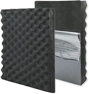 BXI Soundproofing Closed Cell Foam - 2 Pack Self-Adhesive 16'' X 12'' X 1.8'' Thickened Egg Crate Sound Proof Foam - Acoustic Foam Panels Great for Noise & Thermal Insulation (Black)