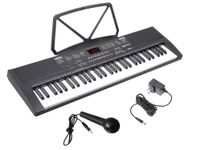 amazon basics Electronic Keyboard Piano with LED Display | Adapter | Key Note Stickers | Mic |Music Sheet Stand