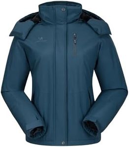 CAMELSPORTS Women's Waterproof Snow Ski Jakcet Fleece Warm Winter Coat Hooded Windproof Insulated Snowboarding Jacket