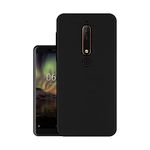 HELLO ZONE Exclusive Matte Finish Soft Back Case Cover for Nokia 6.1 - Black