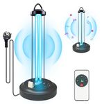 MayJazz UV Germicidal Lamp with Ozone,360 Degree Sterilisation 38W 220V,Remote Control Light 99% Effective Working Rate,up to 430 Square Feet Bulb(A German to British Power Converter is Required)