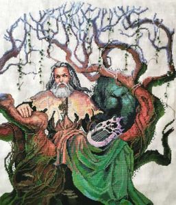 Wizardi Counted Cross Stitch Kit - Merlin 177-Z010 MK Nimue