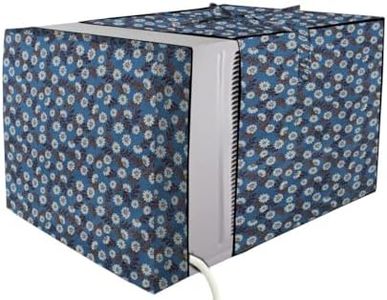 Stylista Window ac Cover Suitable for Hitachi 1.5 Ton RAV518HUD, Floral Pattern Blueish Grey Color Elastic fit Cover for Front and Rear of Window Ac