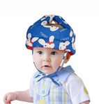 S-SQUARE Baby Helmet for Crawling Walking Baby Head Protector - Head Protection for Infant Baby No Bumps and Soft Cushion Safety Headguard I Toddler Inflatable Helmets (Blue)