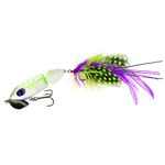 Arbogast Jointed Jitterbug 2.0 Topwater Bass Fishing Lure, 2 1/2 Inch, 3/8 Ounce, White Zombie