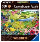 Ravensburger Nature Garden 500-Piece Vibrant Wooden Jigsaw Puzzle | Stress-Reducing Fun | Eco-Friendly Materials | Whimsical Pieces