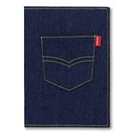 YOUVA Navneet Jeans - Denim Fabric Cover Notebook For College Students And Office Executives | Hard Cover/Case Bound - A5 Size | 240 Pages