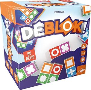 Asmodee - FoxMind - DEBLOK! - Jeu d'Ambiance pour Enfants dès 6 Ans - 60 Défis - 2 Niveaux de Jeu - 5 Niveaux de Difficultés - Jeu d'Observation et Rapidité - 1 À 4 Joueurs - 20 Min - En Français