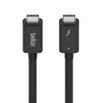 Belkin Passive Thunderbolt 4 Cable (1M 3.3FT), USB Type C Connection with 100W Power Delivery PD Enabled, USB 4 Compliant and Compatible with TB3 Compatible with MacBook Pro, eGPU, and More? ?, Black