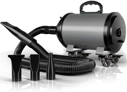 Car Dryer Air Blower, Car Dryer with 2-Speed Adjustable Airflow, Car Blower for Drying with 16 ft Flexible Hose, Detailing Air Blower with 140°F High-Heat for Car Motorcycle and Pet Dryer Blower
