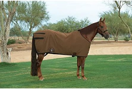 Weaver Leather Basic Canvas Horse Blanket - Weather Resistant- Made from Brown 18 oz. Duck Canvas, 70"