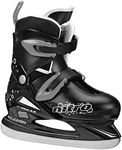 Lake Placid Boys Nitro 8.8 Adjustable Figure Ice Skate, Grey/Black, Medium (1-4)