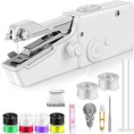 Handheld Sewing Machine, Mini Sewing Machine Portable Sewing Machine for Quick Stitching, Electric Sewing Machine for Beginners Quick Handy Stitch for Fabric, Clothing, Kids Cloth Home Travel Use