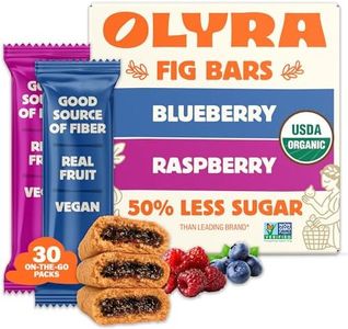 Olyra Variety Pack, Fig Bars, Organic Snacks, Healthy Snacks for Adults and Kids, Low Sugar, Vegan, Office Breakfast Bars, USDA Certified Organic, Non GMO (Pack of 30)
