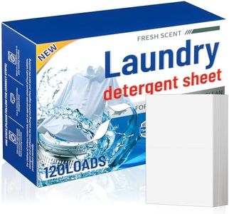 Laundry Detergent Sheets, 60 Count | 120 Loads for Travel & Home | Eco-Friendly, Plastic-Free, Biodegradable | Ultra Concentrated, Hypoallergenic & HE Safe | Fresh Scent, Stain Fighter