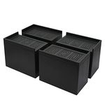 Oversized Bed Risers, 5 Inch Furniture Risers Lift- Recentgle, Heavy Duty, 4 Pack, Up to 11000 lbs - Bed Raising Blocks, Safe, Sturdy Bed Lifts for College Dorm Rooms, Couches, Tables, Desks