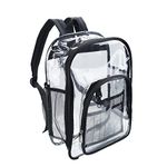 FISHSHOP Clear Backpack,Cosmetic Travel Portable Storage Bag School Waterproof Rucksack,For Work, Travel, Concert, Beach & Sport Events (S)