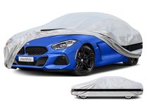 Holthly 10 Layer Car Cover Waterproof All Weather for Coupe,100% Waterproof Outdoor Car Covers Custom Fit for Audi TT, BMW Z4, Porsche Boxster Cayman 718, Toyota 86, Subaru BRZ,etc Silver