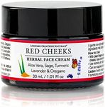 Red Cheeks Acne Rosacea Cream Soothes and Reduces Melasma Pigmentation with Turmeric, Aloe Vera, Sage, Lavender and Oregano 30ml