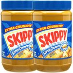 2 X Skippy Extra Crunchy Super Crunch Peanut Butter 1.13Kg