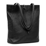 Kattee Genuine Leather Tote Bags for Women Soft Shoulder Purses Casual Handle Handbags Work Travel