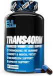 EVL Thermogenic Fat Burner Support - Fast Acting Weight Loss Energy and Appetite Support - Trans4orm Green Tea Supplement for Men and Women - 60 Servings
