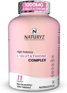NATURYZ High Potency L-Glutathione 1000mg per serving Glow Supplement for Women & Men | Highest 11 Nutrients | Skin Peptide Complex for Depigmentation | Antioxidant Blend | Glutathione Builder for Radiant & Brightening Skin - 30 Tablets