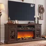 IFGET Farmhouse Fireplace TV Stand 