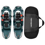 Retrospec Drifter Snowshoe for Men & Women - Aluminum Frames & a Double-Rachet Binding System - Lightweight All Terrain Snow Shoes with Heel Lifters & Pivot System - 25" Superior Blue