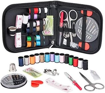 Haobase Sewing Kit for Traveler, Adults, Beginner, Emergency, DIY Sewing Kit Supplies Including Scissors, Thimble, Thread, Sewing Needles, Tape Measure etc (68 Sewing Kit)