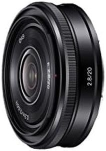 Sony SEL20F28 APS-C E-Mount 20mm F2.8 Lens, Black