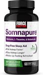 FORCE FACTOR Somnapure Softgels Sleep Aid to Fall Asleep Faster, Stay Asleep Longer, Wake Up Refreshed, Sleep Aid for Adults with Melatonin, Ashwagandha, Valerian Root, and Lemon Balm, 60 Softgels