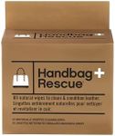 HandBagRescue All-Natural Cleaning Wipes. Remove Dirt & Surface Stains & Conditions Leather Handbags with Essential Oil. Box of 10 Individually Wrapped Wipes., Natural, 1 Count (Pack of 10)