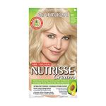 Garnier Nutrisse Cream, Permanent Hair Colour, 101 Light Neutral Blonde, 100% Grey Coverage, Nourished Hair Enriched With Avocado Oil, 1 Application