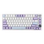 EPOMAKER Ajazz AK820 Pro 75% Gasket-mounted Mechanical Keyboard with TFT Screen, 3 Modes(Bluetooth 5.1/2.4G Wireless & Type-C Wired), Sound Dampening Foams (White Purple, Ajazz Gift Switch)