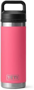 YETI Rambler 18 oz Bottle, Leakproof, Vacuum Insulated, Stainless Steel with Chug Cap, Tropical Pink
