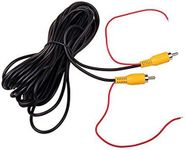 Car RCA Reverse REVERSING Rear View Parking Camera Video Cable with Detection Wire Reverse Trigger Lead (10 Meters/32FT) ｡ｭ