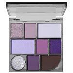 HERBENJOY Eyeshadow Palette Matte Purple Pallets 9 Eye Shadow Shades Glitter Light Violet Makeup Set,Intense Color,Blendable Pressed Pigment Eyeshadow For Women Girls Gift (Purple)